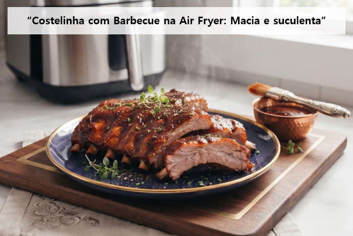 Como Fazer Costelinha com Barbecue na Air Fryer Sem Ficar Dura Feito Pau