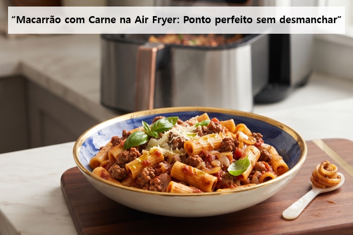 Macarrão com Carne na Air Fryer: Como Não Transformar Seu Jantar Numa Sopa Rala