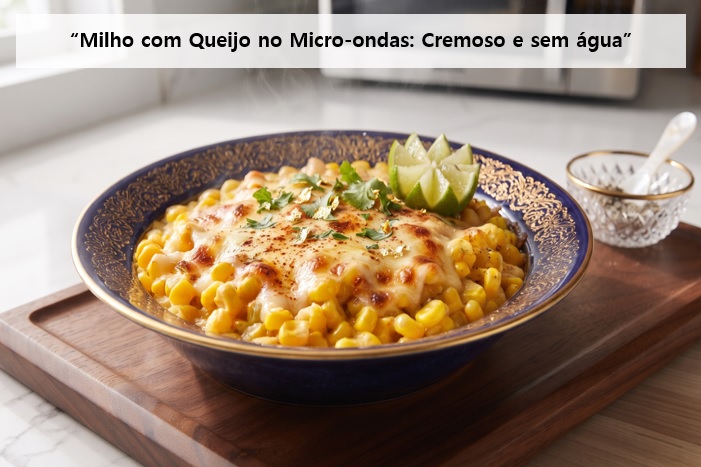 Milho com Queijo no Micro-ondas Sem Ficar Aguado