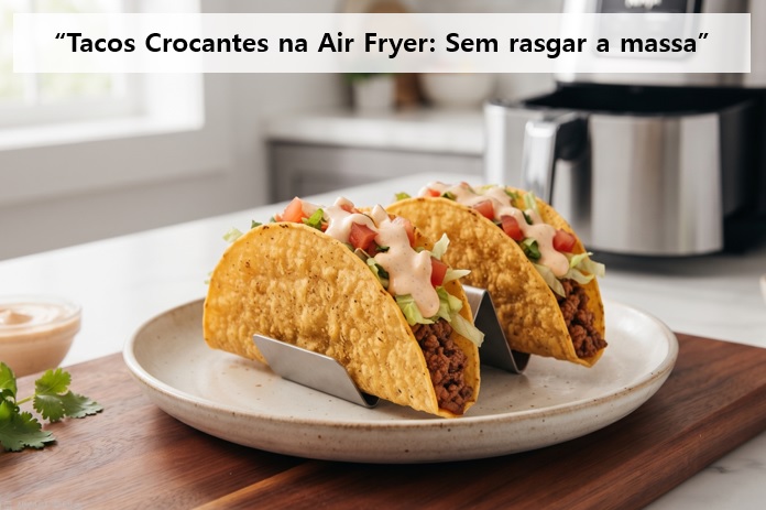 Tacos de Carne com Molho Cremoso na Air Fryer Sem Rasgar a Massa
